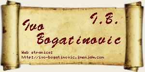 Ivo Bogatinović vizit kartica